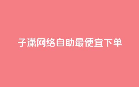 子潇网络自助最便宜下单 - 子潇网络自助下单，价格最低	，轻松高效！。  第1张