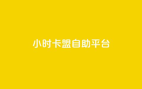 24小时卡盟自助平台 - 24小时自助卡盟平台规划指南!  第1张