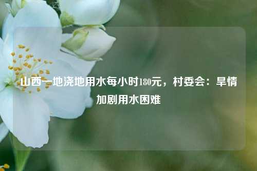山西一地浇地用水每小时180元，村委会：旱情加剧用水困难  第1张