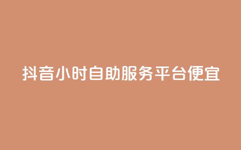 抖音24小时自助服务平台便宜 - 抖音24小时自助服务平台优惠价格尽在掌握~  第1张