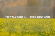 小鹏汽车-W高开逾10% 一季度业绩超市场预期