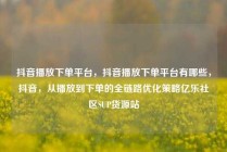 抖音播放下单平台，抖音播放下单平台有哪些，抖音，从播放到下单的全链路优化策略亿乐社区SUP货源站