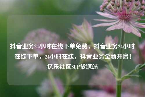 抖音业务24小时在线下单免费	，抖音业务24小时在线下单，24小时在线，抖音业务全新开启！亿乐社区SUP货源站  第1张