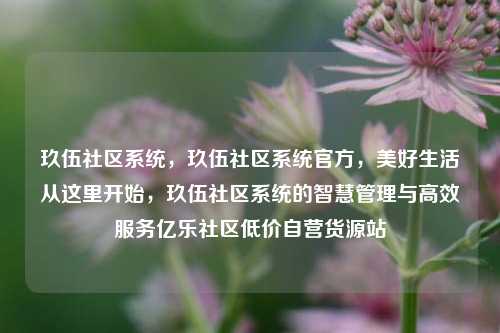 玖伍社区系统，玖伍社区系统官方	，美好生活从这里开始，玖伍社区系统的智慧管理与高效服务亿乐社区低价自营货源站  第1张