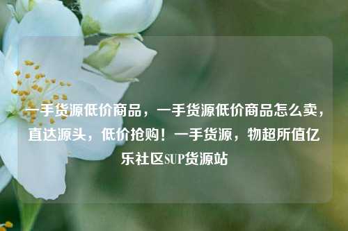 一手货源低价商品	，一手货源低价商品怎么卖，直达源头，低价抢购！一手货源，物超所值亿乐社区SUP货源站  第1张